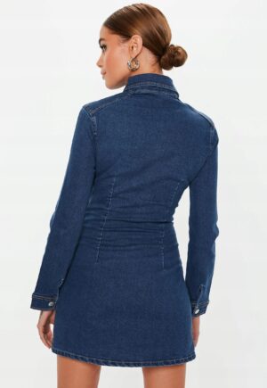 Z9C214 MISSGUIDED TALL JEANSOWA SUKIENKA 32 XXS - obrazek 2
