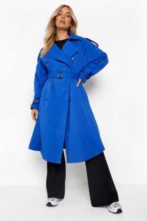 Z9A007 BOOHOO PLUS KLASYCZNY TRENCZ KOBALT 4XL - obrazek 2