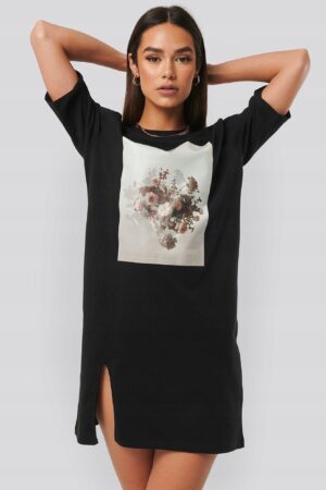 Z2D204*NA-KD SUKIENKA T-SHIRT NADRUK _ A00 - obrazek 5