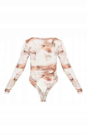 M2G107 DOPASOWANE BODY Z DŁUGIM RĘKAWEM OMBRE PRETTYLITTLETHING L - obrazek 4
