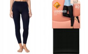M5A012 NUR DIE LEGGINSY DAMSKIE CZARNE S 80DEN