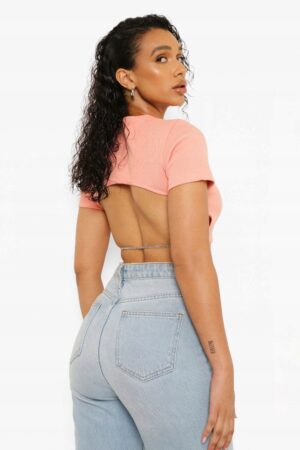 X4C004 BOOHOO BLUZKA Z ODKRYTYMI PLECAMI 42 XL XL - obrazek 2