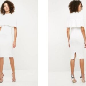 X0B003*MISSGUIDED BIAŁA SUKIENKA MIDI S 36 A00