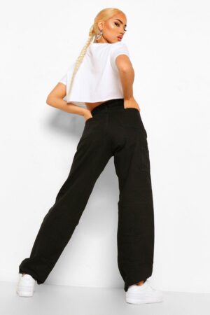 M9A113 SPODNIE JEANSOWE DAMSKIE HIGH RISE Z WYSOKIM STANEM BOOHOO 36 S S - obrazek 3