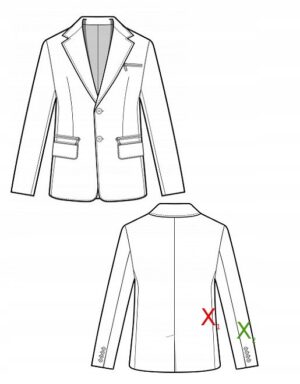X7E311 BOOHOO MAN ELEGANCKA MARYNARKA SKINNY L - obrazek 5