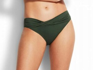 Z3G029 SEAFOLLY DAMSKI DÓŁ OD BIKINI KHAKI 42 - obrazek 3
