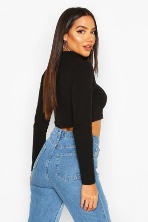 Z9C013*BOOHOO BIAŁY CROP TOP STÓJKA XL 42 A00 - obrazek 2