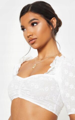 Z8D206*PLT BIAŁY TOP HAFTOWANY BOHO XXL 44 A00 - obrazek 6