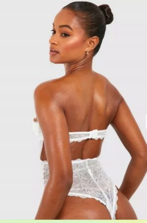 M5C118 BOOHOO BODY DAMSKIE Z GORSETEM KORONKA L - obrazek 3