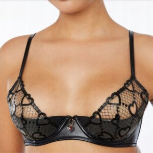 M6B019 SAVAGE FENTY BŁYSZCZĄCY BIUSTONOSZ HAFT 34B