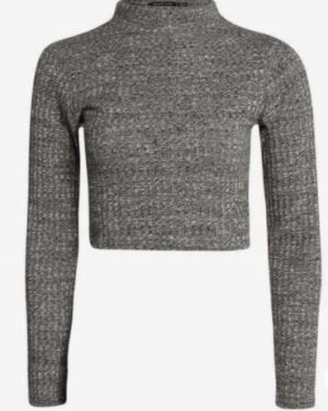Z8F108 BOOHOO SZARA BLUZKA ZE STÓJKĄ M/L M - obrazek 2
