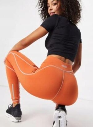 X8C015 ASOS POMARAŃCZOWE LEGGINSY SPORTOWE DAMSKIE NA CO DZIEŃ 36 S S - obrazek 3
