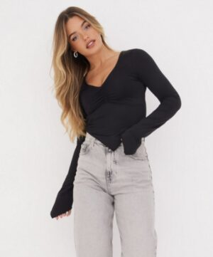 X4F211 NLY TREND TOP DAMSKI CZARNY DŁUGI RĘKAW 36 S S