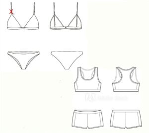 X4B001 PLT RÓŻOWE BIKINI TRÓJKĄTY GÓRA 38 M M - obrazek 5