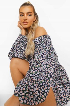 X8C114 BOOHOO DAMSKI KOMBINEZON W KWIATY 42 XL - obrazek 2