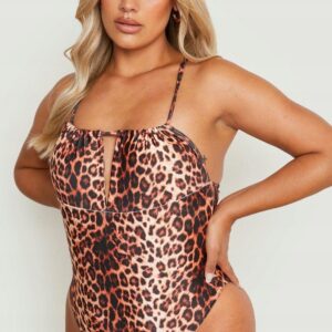 Z2E308 BOOHOO STRÓJ KĄPIELOWY PANTERKA 8XL