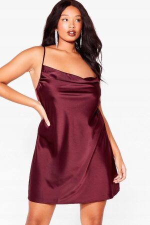 Z8G307*NASTY GAL PLUS SATYNOWA SUKIENKA 7XL 54 A00 - obrazek 2