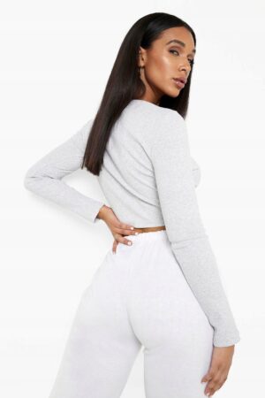 X9C308 BOOHOO TOP PRĄŻKOWANY Z DŁUGIM RĘKAWEM 36 - obrazek 2