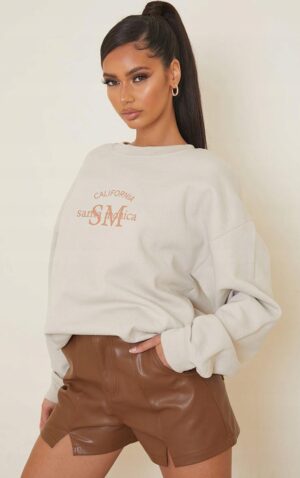 X0C209 KRÓTKIE SPODENKI SZORTY Z EKO SKÓRY PRETTYLITTLETHING 32 - obrazek 2