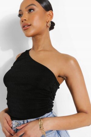 X1A112*BOOHOO CZARNE BODY ASYMETRYCZNA XL 42 A00 - obrazek 2