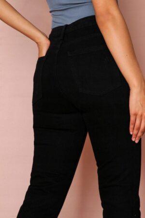 X3G311 MISSPAP CZARNE SPODNIE JEANSOWE MOM JEANS 38 M - obrazek 3