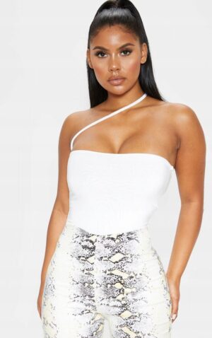 X6B123 PRETTYLITTLETHING BODY DAMSKIE ECRU S