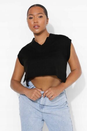 Z6D304*BOOHOO CZARNA BLUZKA TOP DZIANINA S 36 A00 - obrazek 4