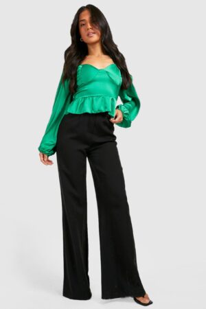 X8B321 BOOHOO TOP DAMSKI ZIELONY SATYNOWY L - obrazek 4