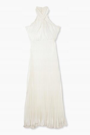 X6D001 BOOHOO PLUS BIAŁA PLISOWANA SUKIENKA 44 XXL - obrazek 4