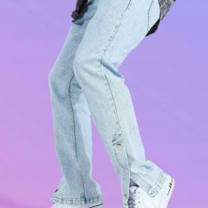 X3A005 BOOHOO MAN SPODNIE JEANSOWE POPPER 30 30