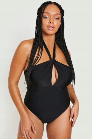 X9C010 BOOHOO PLUS STRÓJ KĄPIELOWY WIĄZANY 48 4XL - obrazek 3