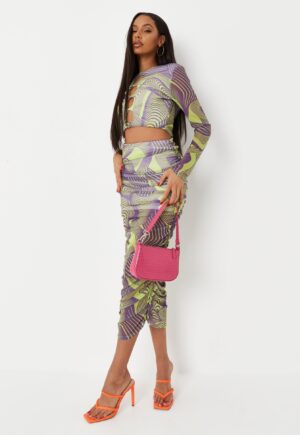 M1D202 MISSGUIDED SPÓDNICA Z SIATECZKI WZÓR 40 - obrazek 2