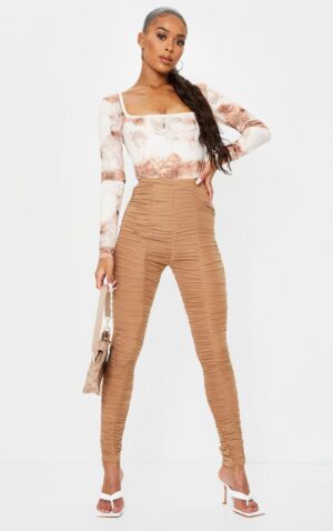 M2G107 DOPASOWANE BODY Z DŁUGIM RĘKAWEM OMBRE PRETTYLITTLETHING L - obrazek 2
