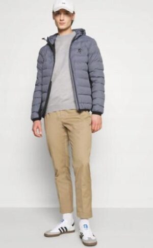 Z1B314 NEWPORT BAY SZARY SWETER BASIC M M