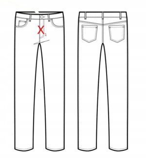 X8E16 PEPE JEANS DAMSKIE DŻINSY PROSTE 25/34 25/34 - obrazek 3