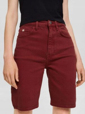 M2B208 ESPRIT SPODENKI JEANSOWE KRÓTKIE BORDO 28 28