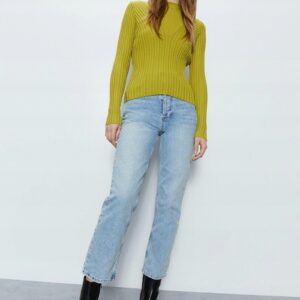 X3G123 BOOHOO CIENKI SWETEREK OLIWKOWY M 38 M