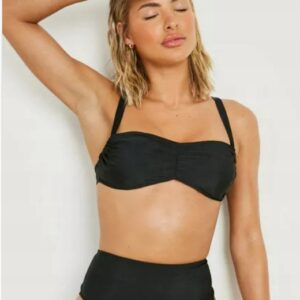 M2B006 BOOHOO DAMSKA GÓRA OD BIKINI CZARNA 34