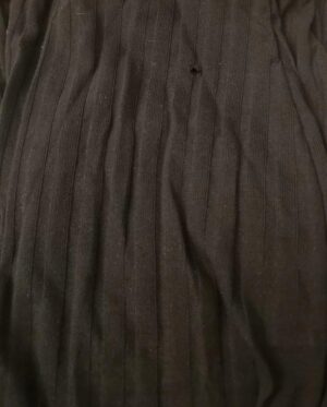 X2D007 PRETTYLITTLETHING CZARNE SPODNIE DZWONY PRĄŻKOWANE 38 M - obrazek 6