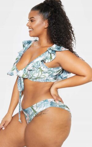 X4F218 PLT PLUS DAMSKI DÓŁ OD BIKINI WZÓR LIŚCIE 44 - obrazek 4