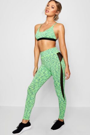 Z2C208 BOOHOO FIT ZIELONE LEGGINSY SPORT S S