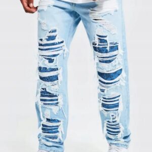 M3B31 BOOHOO SPODNIE JEANS NIEBIESKIE MĘSKIE 34