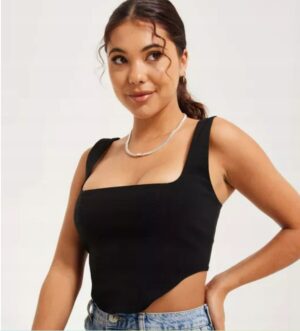 M3C112 NELLY.COM TOP DAMSKI CZARNY Z TYŁU ZAMEK 42