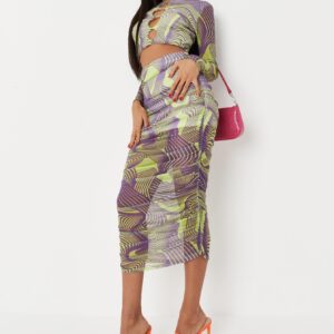 M1D202 MISSGUIDED SPÓDNICA Z SIATECZKI WZÓR 40