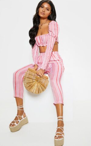 X3E214 PRETTYLITTLETHING MARSZCZONA KRÓTKA BLUZKA Z DŁUGIM RĘKAWEM 42 XL