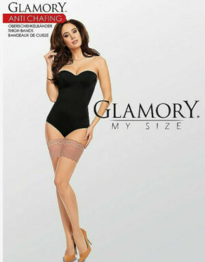 M0F025 GLAMORY OPASKI PRZECIWKO OTARCIOM CZARNE KORONKA 3XL