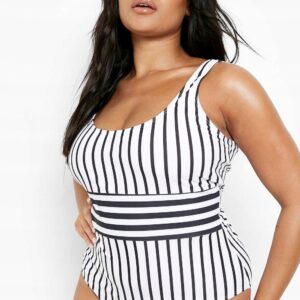 X9D301 BOOHOO PLUS STRÓJ KĄPIELOWY PASKI 48 4XL