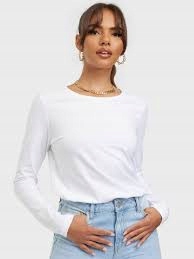 X5E112 BIAŁA BLUZKA Z DŁUGIM RĘKAWEM LONGSLEEVE PIECES S