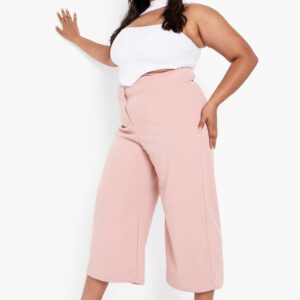X6A017 BOOHOO PLUS SIZE SPODNIE DAMSKIE RÓŻOWE 46 3XL