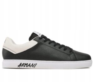 X5B103 ARMANI EXCHANG MĘSKIE BUTY SPORTOWE CZARNE Z LOGO WIĄZANE 41 - obrazek 3